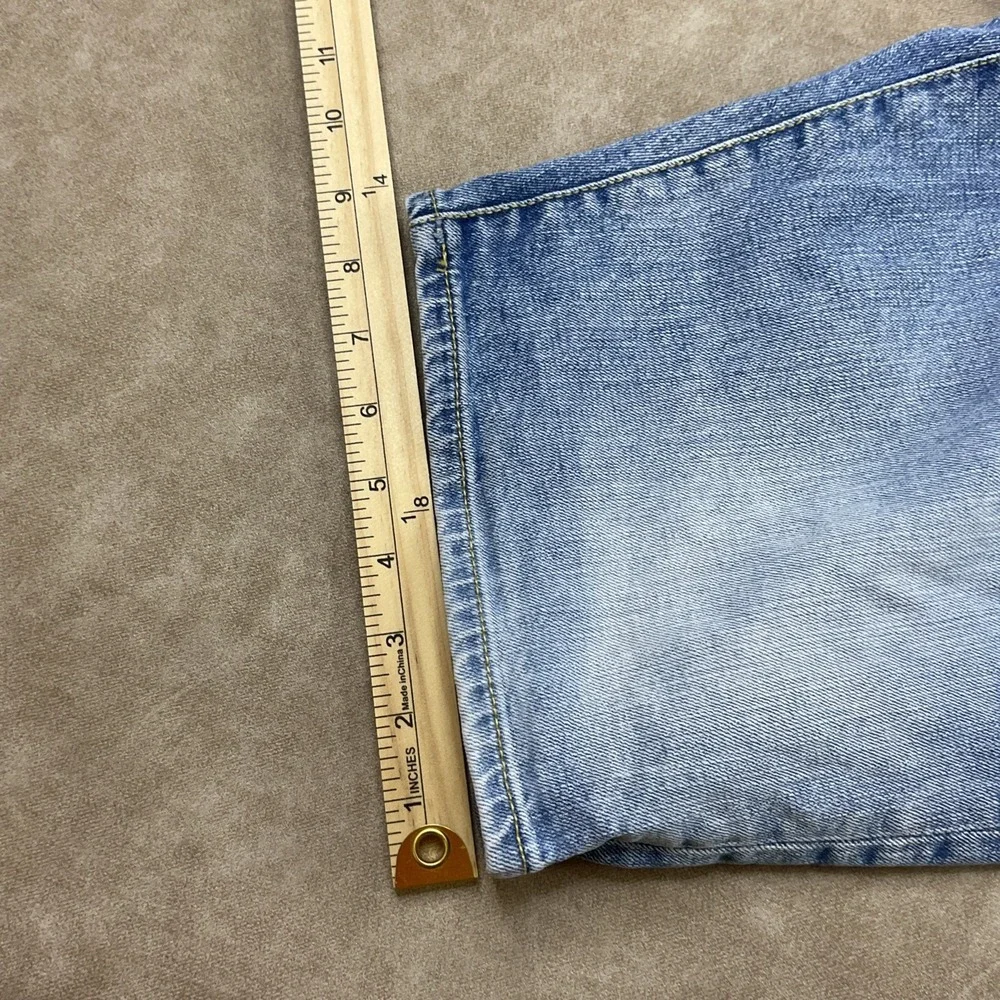 True Religion Jean Shorts Rocco Relaxed‎ Skinny Denim Blue Stretch Men Sz 34